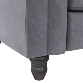 Тъмносив кадифен разтегателен диван 236 cm Felix – Støraa