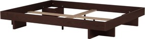 Кафяво двойно легло 160x200 cm от МДФ от декор от ясен без табла с включена подматрачна рамка Kito – noo.ma