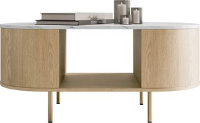 Холна маса Lygrint-бял мрамор - златно