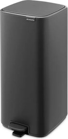 Кош за боклук Brabantia Bo Pedal 1010134, 30 л, Леко затваряне, Противоплъзгаща основа, Минерално покритие, Тъмносив