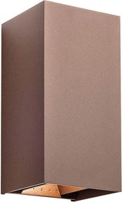 Redo 90554 - LED външно стенно осветително тяло VARY 2xLED/10W/230V 3000K IP54 кафяво