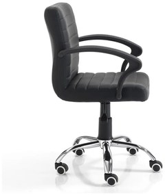 Черен офис стол на колела Pany - Tomasucci