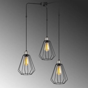 Черно метално висящо осветително тяло Opviq lights Mathaios - Opviq lights