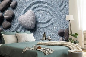 Самозалепващ фототапет – Сърце от камък на пясъка