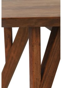 Кафява трапезна маса с акациев плот 100x220 cm Quenza – Light &amp; Living