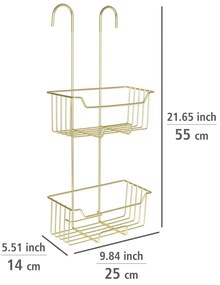 Висящ рафт за баня от неръждаема стомана в златист цвят Milo – Wenko