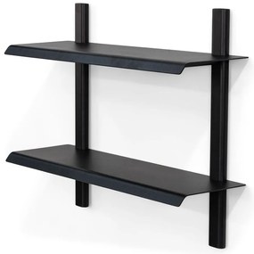 Черен на няколко нива метален стенен рафт 60 cm Hola – Spinder Design