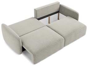 Светлосив разтегателен диван с място за съхранение 238 cm Kalena – Makamii