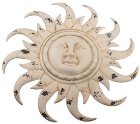 Бяла метална декорация за стена Sun - Dakls