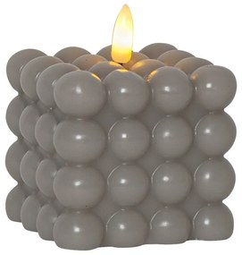 LED свещ от сив восък , височина 9,5 см Flamme Dot - Star Trading