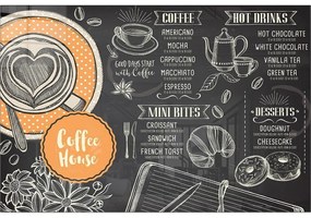 Картина върху стъкло 100x70 cm Coffee House - Wallity