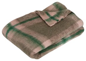 Сиво-розово одеяло 200x140 cm Grid - Hübsch