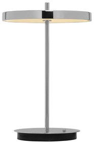 LED затъмняваща се настолна лампа с метален абажур в сребрист цвят (височина 31 cm) Asteria Move – UMAGE