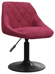 335322 vidaXL Бар табуретка, виненочервена, кадифе