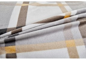 Сиво-кафяво единично спално бельо от микроплюш 140x200 cm – My House