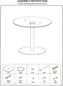 Кръгла трапезна маса със стъклен плот ø 90 cm Metropolitan – Premier Housewares
