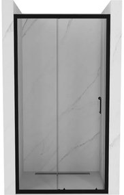 Mexen Apia плъзгаща се душ врата 145 cm, прозрачна, черна - 845-145-000-70-00
