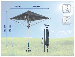 Градинска сушилня за дрехи в сребрист цвят 40 m LinoProtect 400 – LEIFHEIT