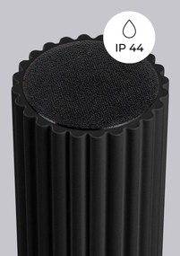 Черно осветително тяло за таван със стъклен абажур ø 12 cm Orbital – Sollux