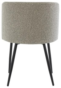 Сив тапициран трапезен стол Elyna – Light &amp; Living