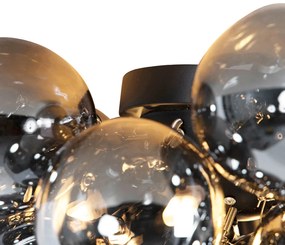 Интелигентен плафон черен с опушено стъкло с 6 Wifi G9 - Uvas