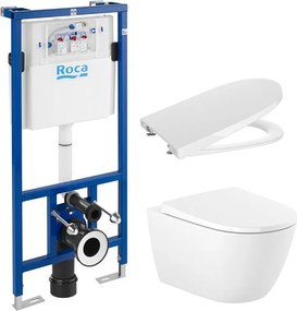 Комплект за WC, Duplo 4 в 1 Ona Vortex Rimless (бутон по избор)