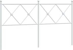 376586 vidaXL Метална резервна табла за легло, бяла, 160 см