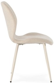 Кремави тапицирани трапезни столове в комплект 4 бр. Ansu – Marckeric