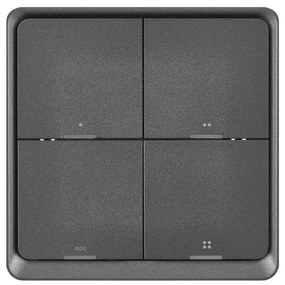 Превключвател 4 бутона GoSmart 1xCR2430 Tuya черен