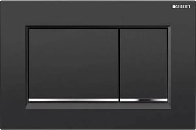 Geberit 115.883.KM.1 - Бутон за промиване Sigma30 24,6x16,4 cm черен/лъскав хром