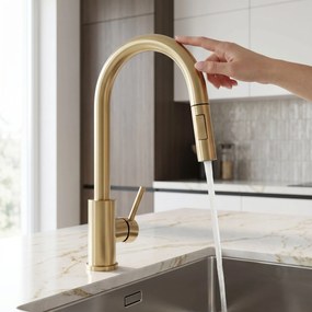 Смесител за кухня Rea Fresh Touch Brush Gold