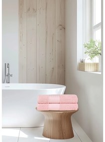 Розови памучни хавлиени кърпи в комплект от 2 бр. от тери 70x140 cm – Good Morning