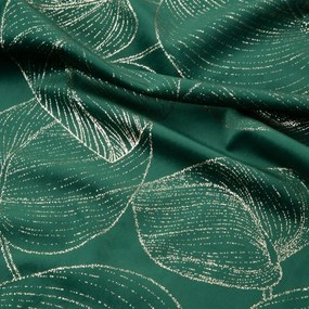 Кадифена централна покривка с принт на лъскави зелени листа Широчина: 35 см | Дължина: 140 см