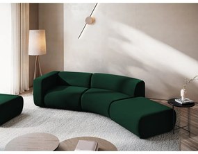 Тъмнозелен кадифен шезлонг (десен ъгъл) Ekahi – Makamii