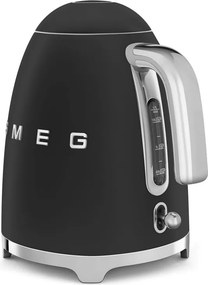 Електрическа кана SMEG KLF03BLMEU, 2400 W, 1.7 л, 360° основа, Матово покритие, Черен
