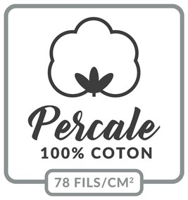 Розов еластичен чаршаф от памук перкал 160x200 cm Percaline – douceur d'intérieur