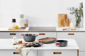 Форма за понички Lekue 1009477, 31x18x3 см, Незалепващо керамично покритие, Стомана, +4°C / +240°C, Черен