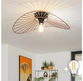 Brilagi - LED плафон CERIA WIRE 1xE27/40W/230V 40x56 см бронзов