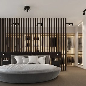 Черно осветително тяло за таван 25x25 cm Gleam – Sollux