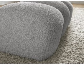 Светлосива табуретка от прежда с примки от букле Hippolyte – Bobochic Paris