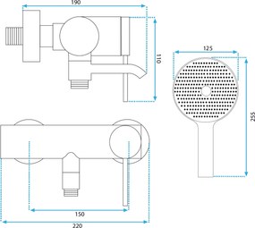 Смесител за вана Rea Clif Brushed Copper