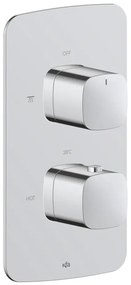 KFA Armatura 5759-001-00 - Термостатичен душ смесител за вграден монтаж MALAGA l. хром