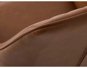 Кафяви тапицирани трапезни столове в комплект с подлакътници 2 бр. Nolan Stripe – Unique Furniture