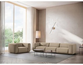 Бежово кадифено кресло Ekahi – Makamii