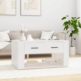 816528 vidaXL Маса за кафе, бяла, 80x50x40 см, инженерно дърво