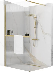 Душ Параван Rea Aero Intimo Gold Brush 120 Walk In + EVO