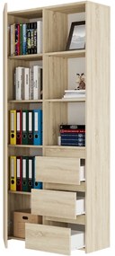 Офис рафт с чекмеджета MODERN B-80-S3 - различни цветови варианти sonoma