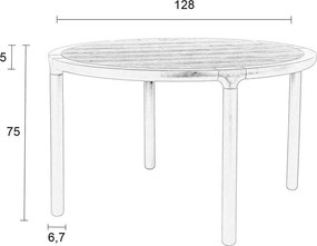 Кръгла трапезна маса от декор от ясен ø 128 cm Storm – Zuiver