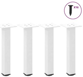 4012449 vidaXL Крака за масичка за кафе, 4 бр., бели, 30-32 см, стомана