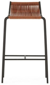 Теракотен метален бар стол (височина на седалката 65 cm) Emily – Marckeric